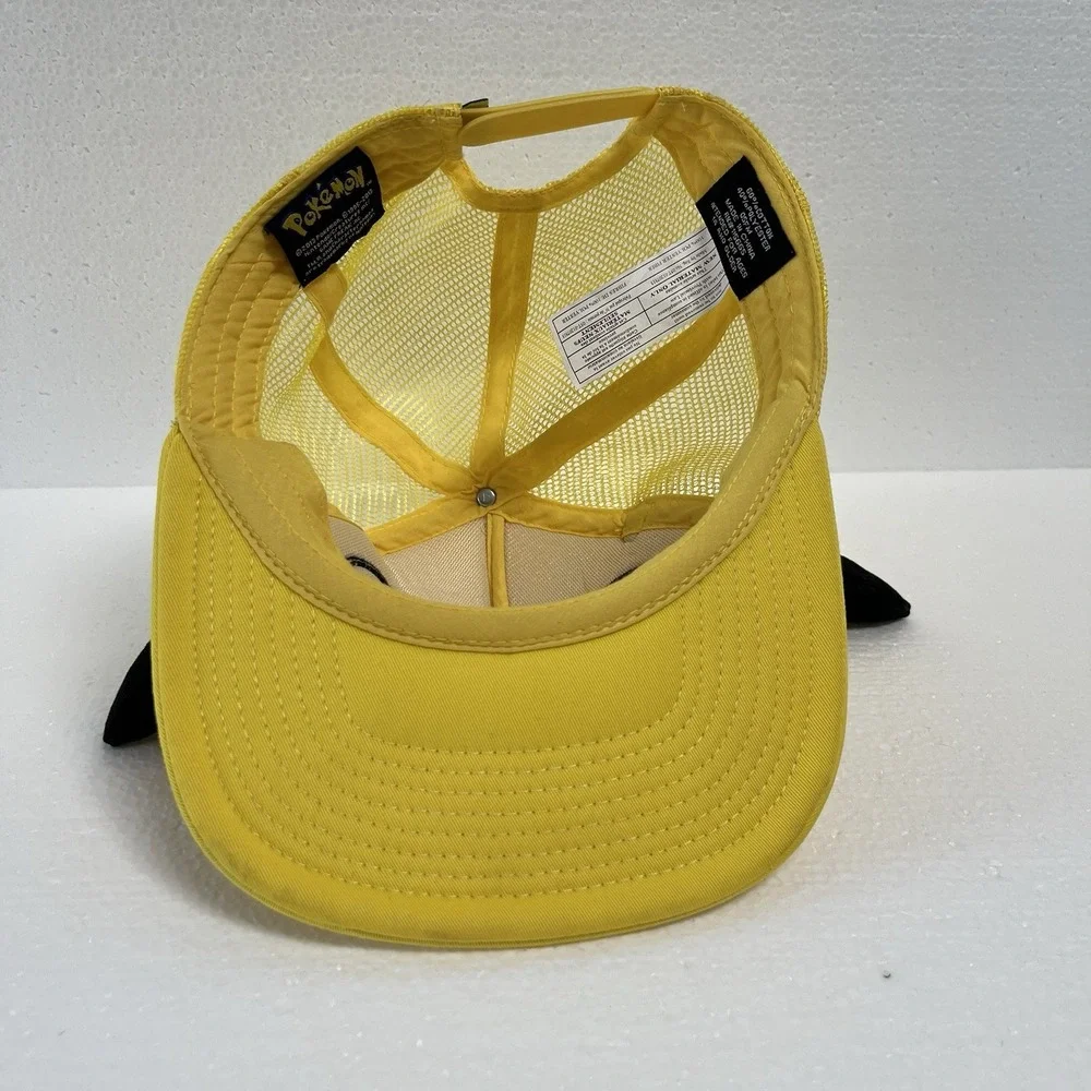 Pokemon‎ Pikachu 3D Face Hat With Ears Baseball Cap Yellow Nintendo Game Freak